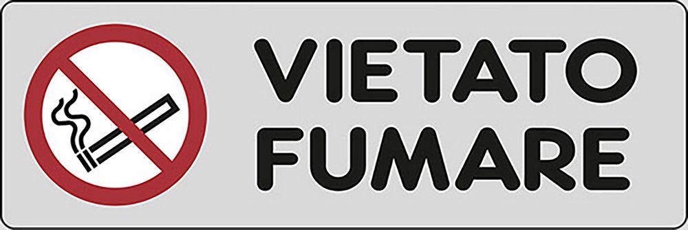 Image of Adesivo Vietato Fumare No Smoke ambienti pubblici 15CMx5CM