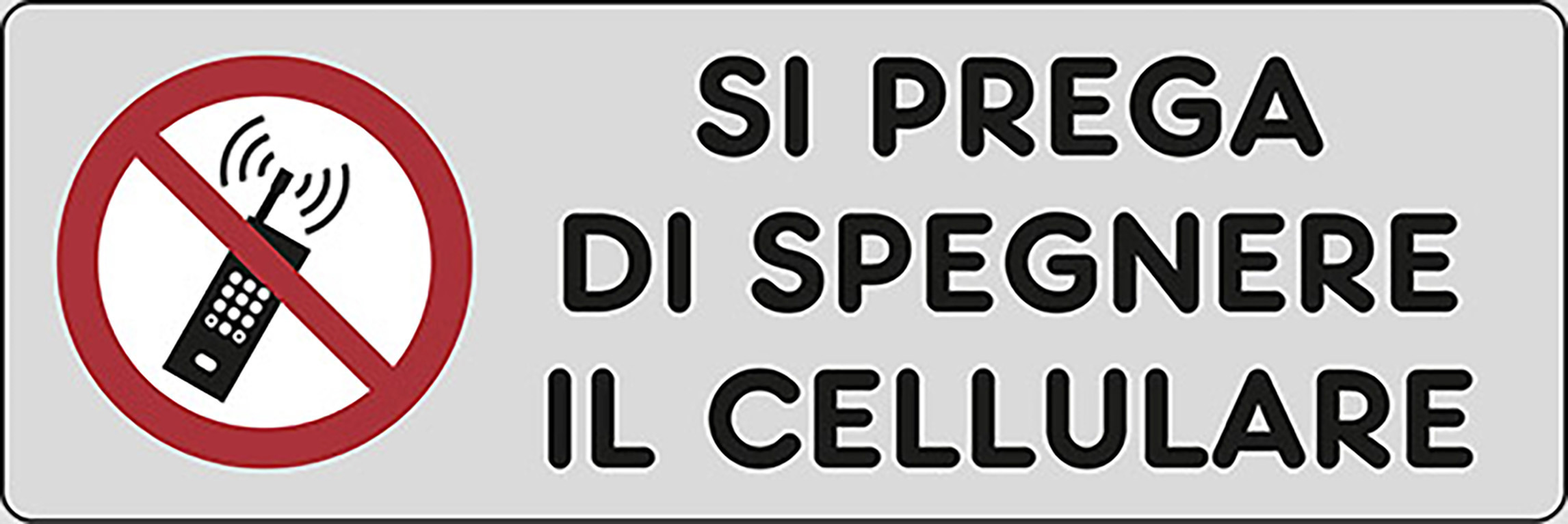Image of Adesivo Si prega di spegnere il Cellulare no Phone 15CMx5CM