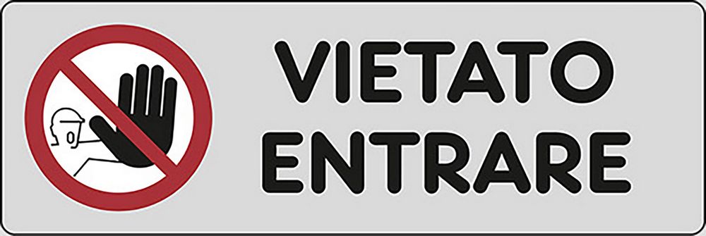 Image of Adesivo Vietato Entrare abitazioni cancello porta 15CMx5CM