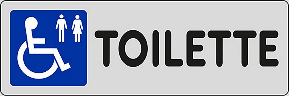 Image of Adesivo Toilette disabili negozi uffici luoghgi pubblici 15CMx5CM