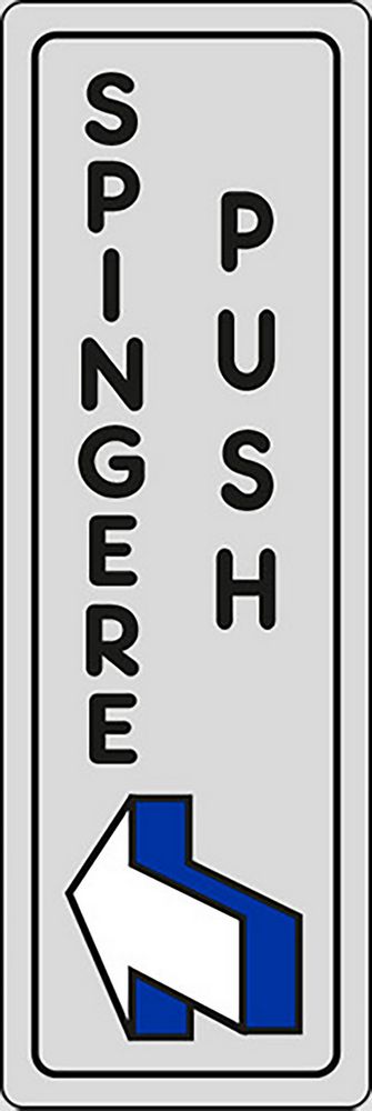 Image of Adesivo Spingere Push porte negozi uffici 15CMx5CM