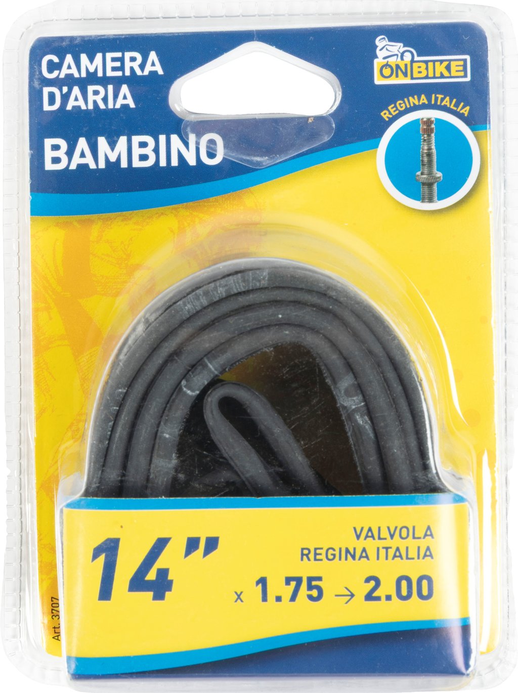 ON BIKE Camera d\'Aria Bici 14 x 1.75 1.90 E T R O 47-254 Valvola Bambini